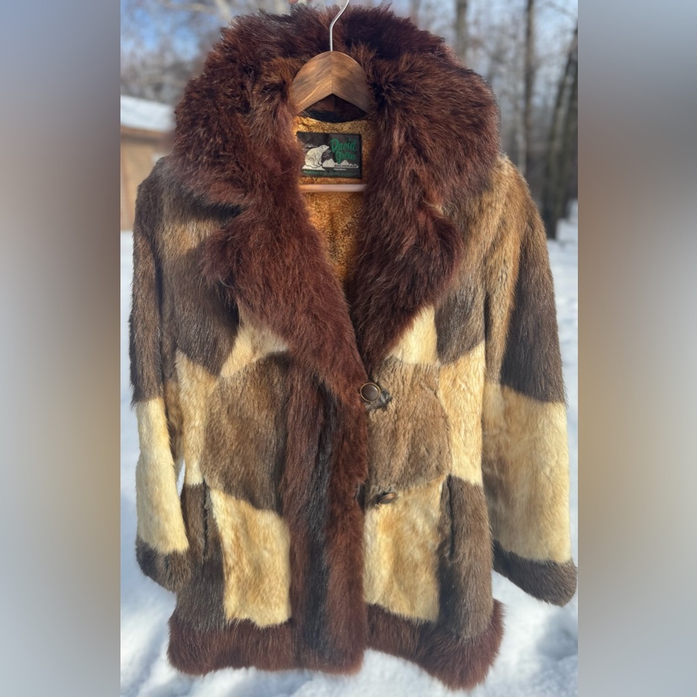 Vintage David green Anchorage Patchwork Genuine F… - image 1